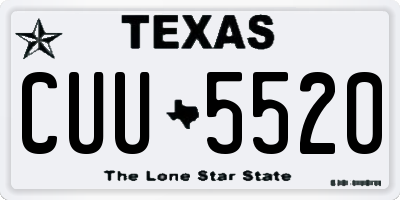 TX license plate CUU5520
