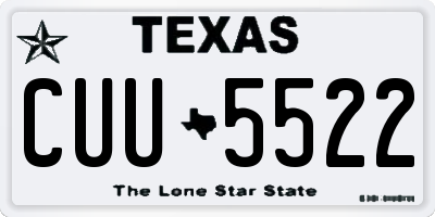TX license plate CUU5522