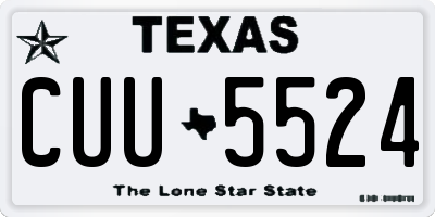 TX license plate CUU5524