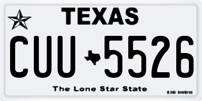 TX license plate CUU5526