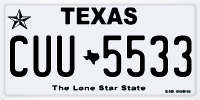 TX license plate CUU5533