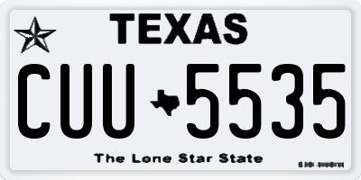 TX license plate CUU5535