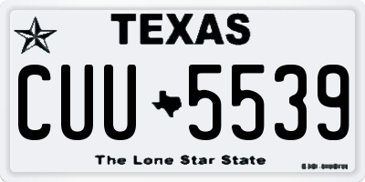 TX license plate CUU5539