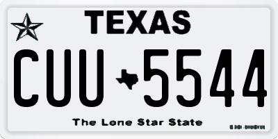 TX license plate CUU5544