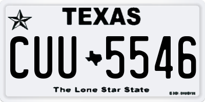 TX license plate CUU5546