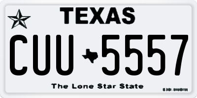 TX license plate CUU5557