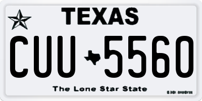 TX license plate CUU5560