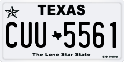 TX license plate CUU5561