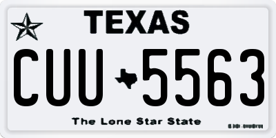 TX license plate CUU5563