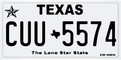 TX license plate CUU5574