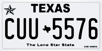 TX license plate CUU5576