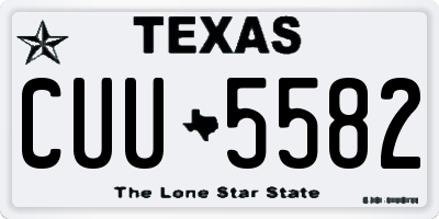TX license plate CUU5582