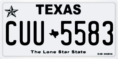 TX license plate CUU5583