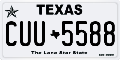 TX license plate CUU5588