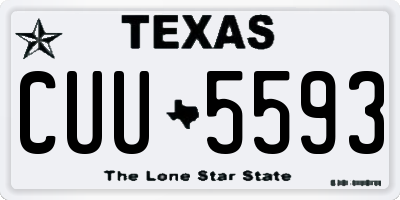 TX license plate CUU5593