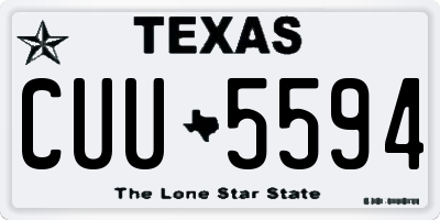 TX license plate CUU5594