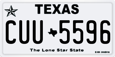 TX license plate CUU5596