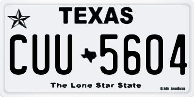 TX license plate CUU5604