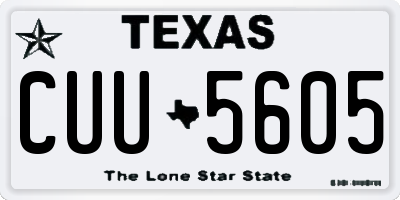 TX license plate CUU5605