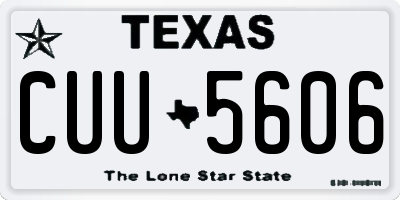 TX license plate CUU5606