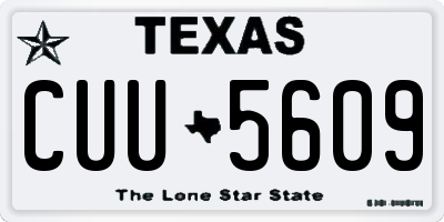 TX license plate CUU5609