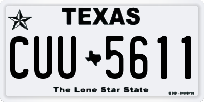 TX license plate CUU5611