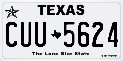 TX license plate CUU5624