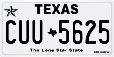 TX license plate CUU5625
