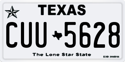 TX license plate CUU5628
