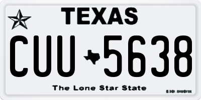 TX license plate CUU5638