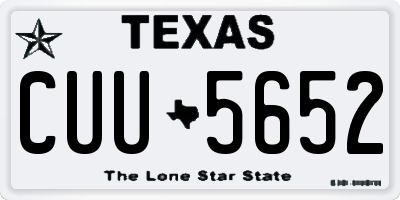 TX license plate CUU5652