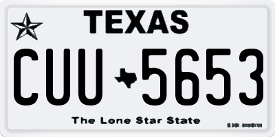 TX license plate CUU5653