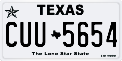 TX license plate CUU5654