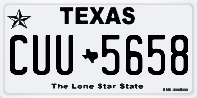TX license plate CUU5658