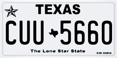 TX license plate CUU5660
