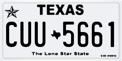 TX license plate CUU5661