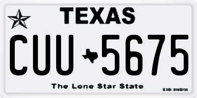 TX license plate CUU5675