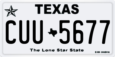 TX license plate CUU5677