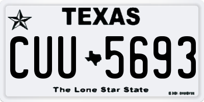TX license plate CUU5693