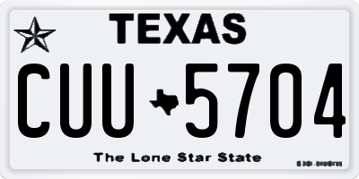 TX license plate CUU5704