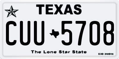 TX license plate CUU5708
