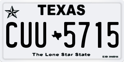 TX license plate CUU5715