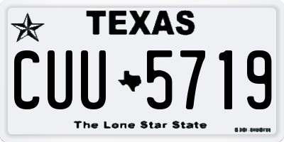 TX license plate CUU5719