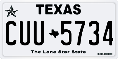 TX license plate CUU5734