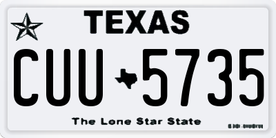 TX license plate CUU5735