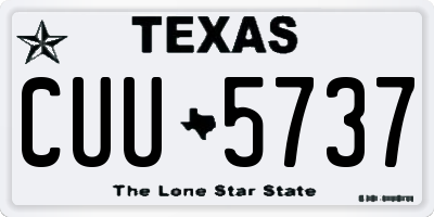 TX license plate CUU5737