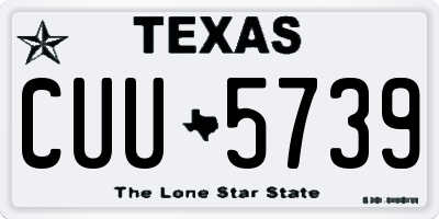 TX license plate CUU5739