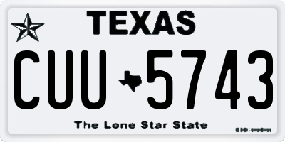 TX license plate CUU5743