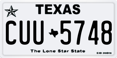 TX license plate CUU5748