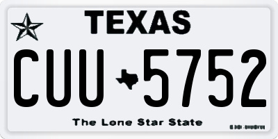TX license plate CUU5752
